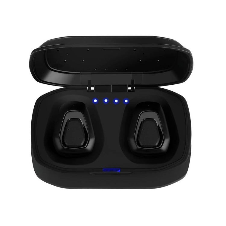 A7 TWS Bluetooth 5.0 Auricular Bluetooth Inalámbrico Doble con caja de Carga llamada de asistencia (Negro)