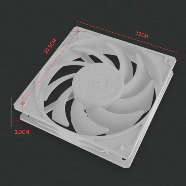 F120 Ordinateur CPU Radiateur Ventilateur De Refroidissement (Blanc)