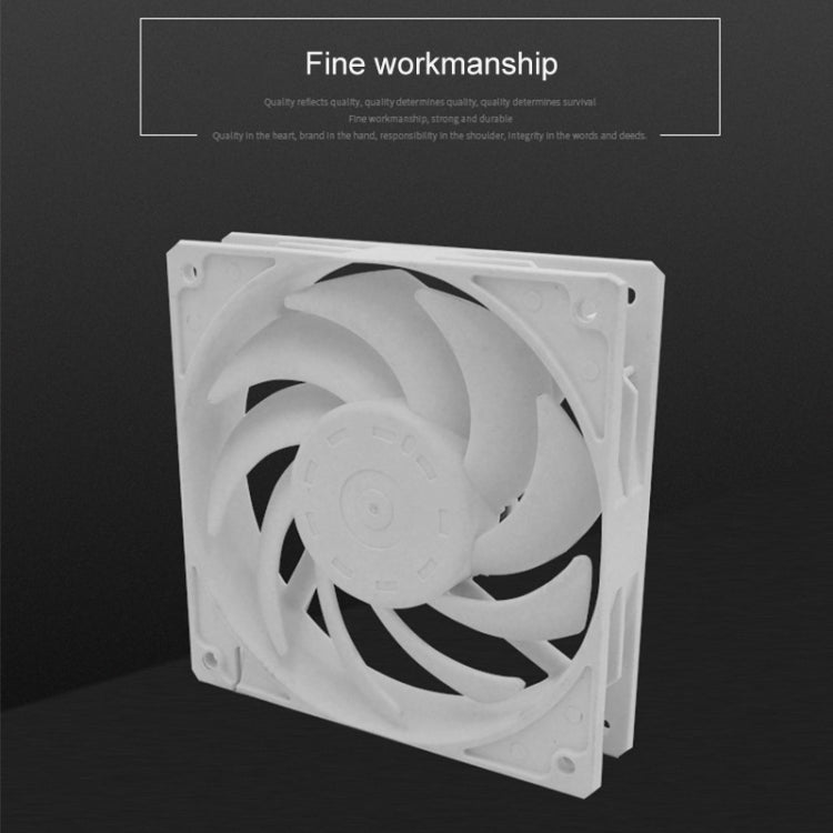 Ventilador de refrigeración del radiador de la CPU de la computadora F120 (Blanco)