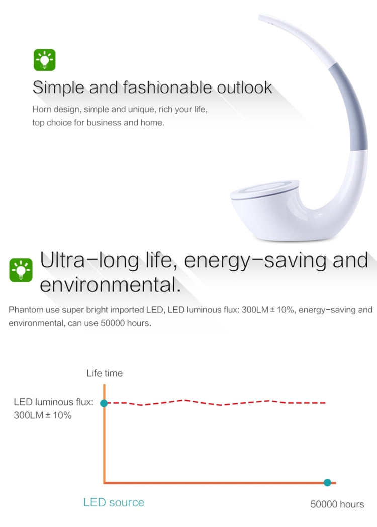 Nillkin 2 en 1 QI Reconocimiento Inteligente estándar 1A 5W Cargador Inalámbrico + Lámpara de luz LED con indicador de Puerto de Carga USB Para iPhone Galaxy Huawei Xiaomi LG HTC y otros Teléfonos Inteligentes