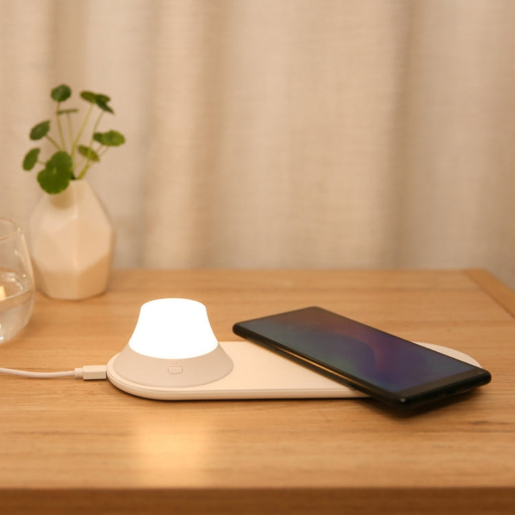 Luz nocturna LED de Carga Inalámbrica Original Xiaomi Yeelight compatible con Carga Inalámbrica para Teléfono Móvil (Blanco)