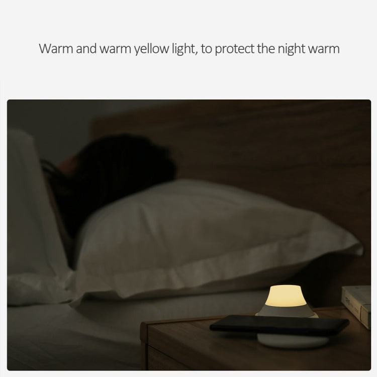Luz nocturna LED de Carga Inalámbrica Original Xiaomi Yeelight compatible con Carga Inalámbrica para Teléfono Móvil (Blanco)