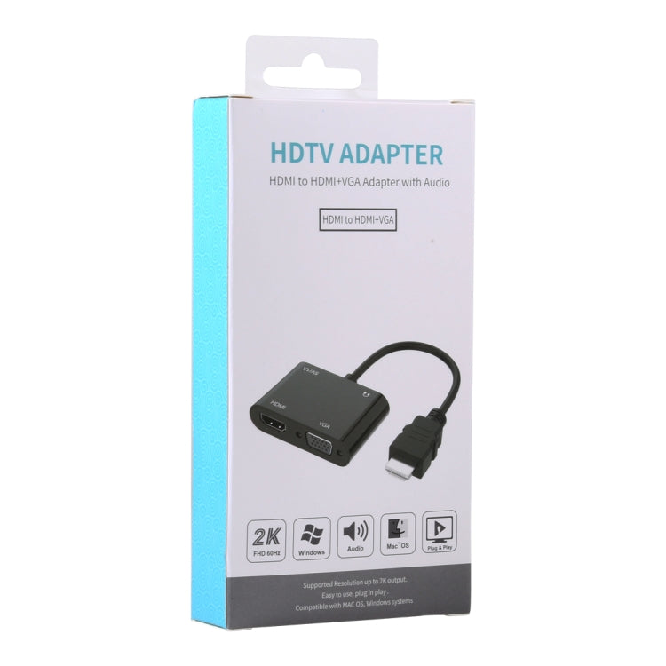 HOMI 2 en 1 Convertisseur Adaptateur HDTV vers HDMI + VGA 15 Broches avec Audio