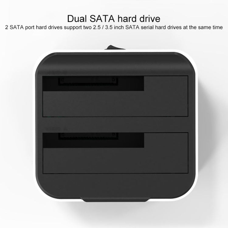 Station d'accueil pour disque dur Blueendless 2,5/3,5 pouces SATA USB 3.0 à 2 baies (prise AU)