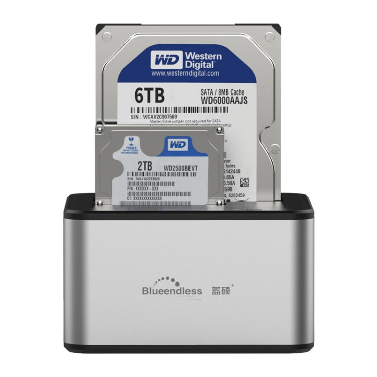 Blueendless 2,5/3,5 pouces SATA USB 3.0 2 Bay Offline Copy Hard Drive Dock (EU Plug)