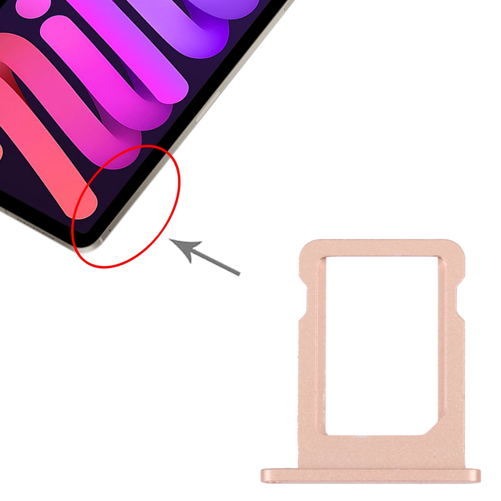 Bandeja Porta SIM Micro SIM Apple iPad Mini 2021 A2568 Oro Rosa