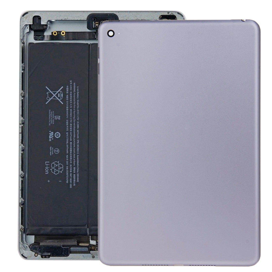 Cache Batterie Coque Arrière Apple iPad Mini 4 Version WIFI Gris