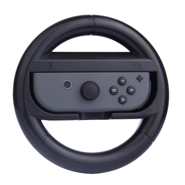 For Nintendo Switch Joy-Con Controller (Not Included) Round Gaming Steering Wheel (Black)