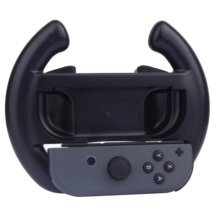 For Nintendo Switch Joy-Con Controller (not included) Semicircle Gaming Steering Wheel (Black)