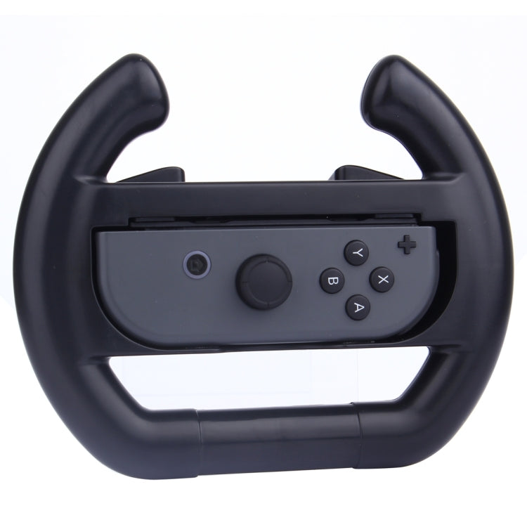 For Nintendo Switch Joy-Con Controller (not included) Semicircle Gaming Steering Wheel (Black)