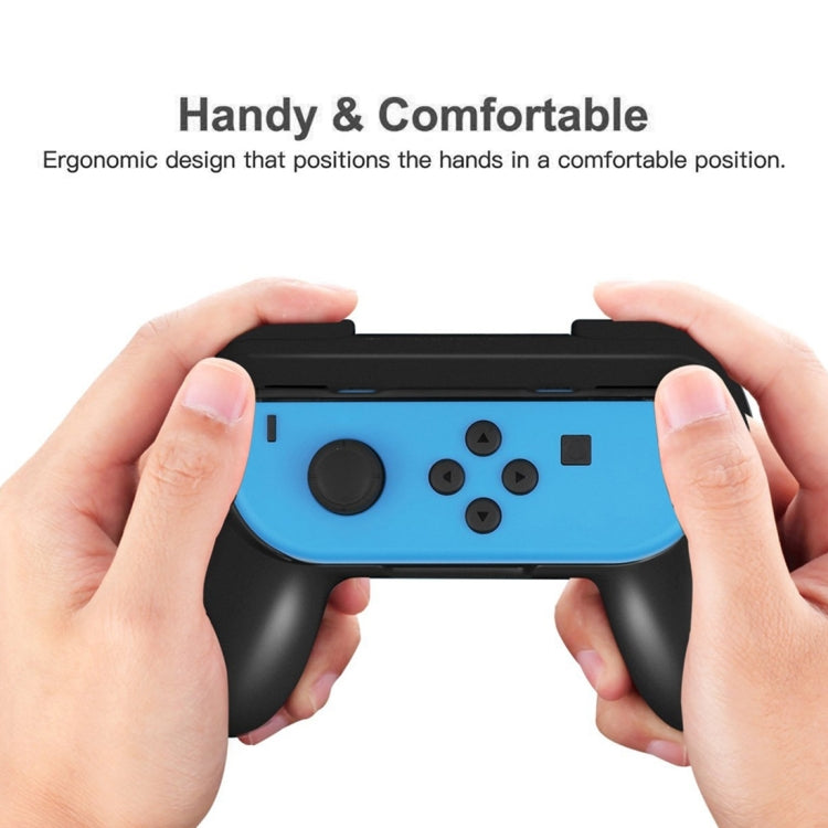 Une paire de poignées de support de contrôleur HAMTOD pour Nintendo Switch Joy-Con (non incluses) (noir)