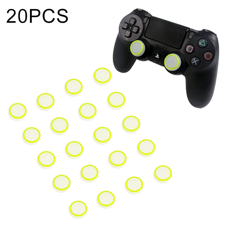20 PCS Luminous Silicone Protective Case For PS4 / PS3 / PS2 / Xbox 360 / XboxOne / WIIU Gamepad Joystick (Green)
