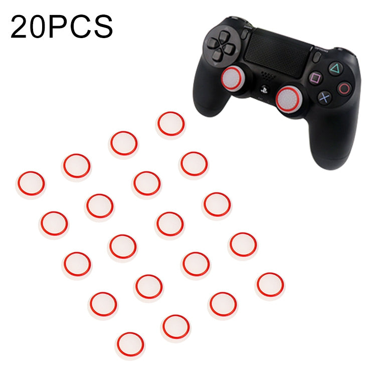 20 PCS Luminous Silicone Protective Case For PS4 / PS3 / PS2 / Xbox 360 / XboxOne / WIIU Gamepad Joystick (Red)