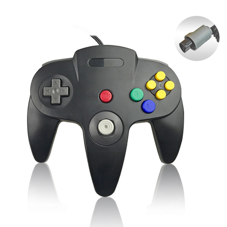 For Nintendo N64 Game Controller Wired Gamepad (Black)
