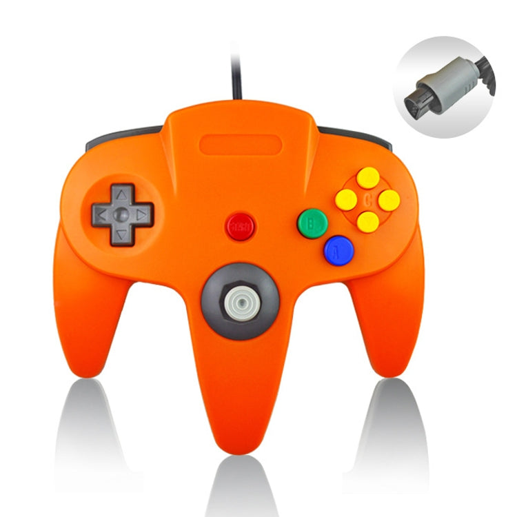 Pour manette de jeu filaire Nintendo N64 (Orange)