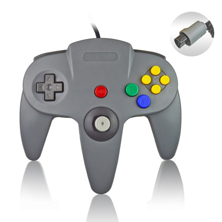 Para Nintendo N64 Controlador de juego con Cable Gamepad (Gris)
