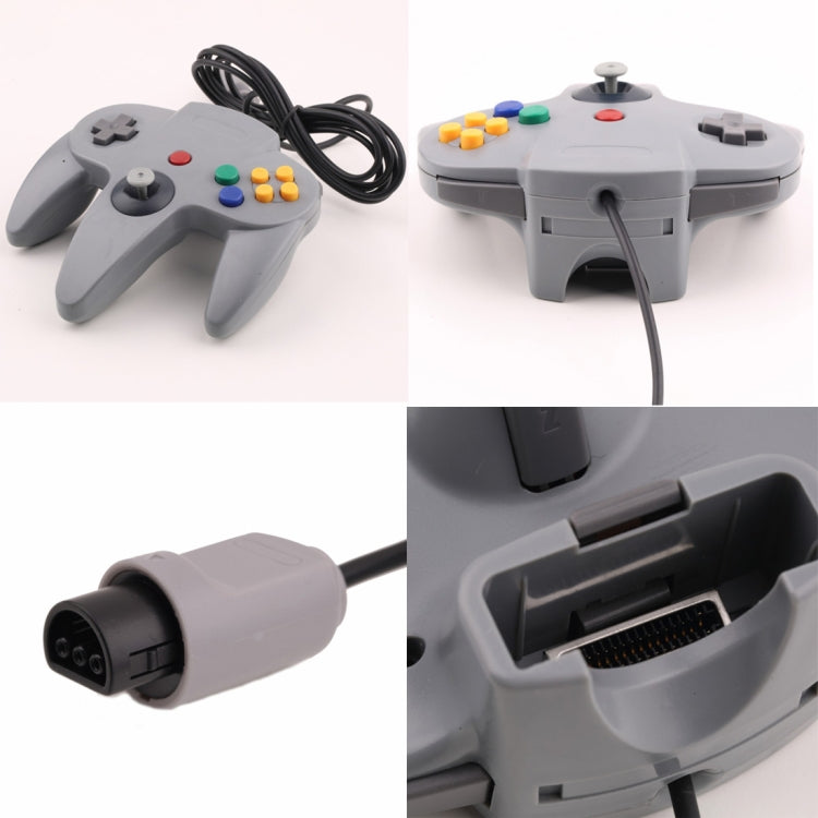 Para Nintendo N64 Controlador de juego con Cable Gamepad (Gris)