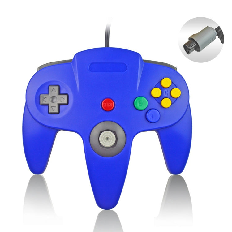 Pour Nintendo N64 Game Controller Wired Gamepad (Bleu)