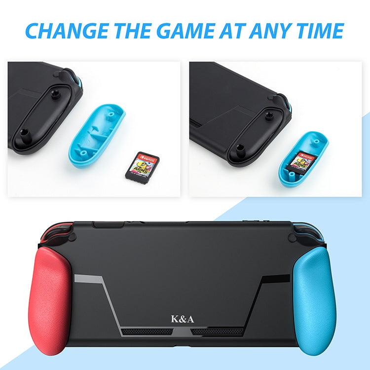 TPU Case Handle Grip with Game Card Slot Anti-shock Silicone Case For Nintendo Switch with logo