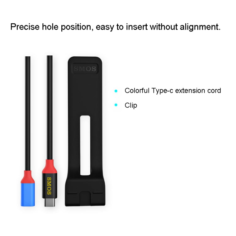 SMOS USB-C / Type-C Port Dock Extension Cable Video Carga Cable de transmisión de datos Para Nintendo Switch Longitud: 1 m