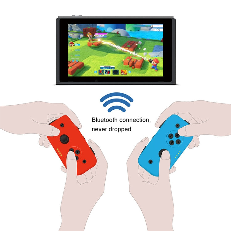 Controlador de juegos Bluetooth Inalámbrico izquierdo y derecho Gamepad Para Switch Joy-con (Azul + Rojo)