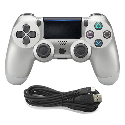 Controlador de Juegos con Cable Para Sony PS4 (Plateado)
