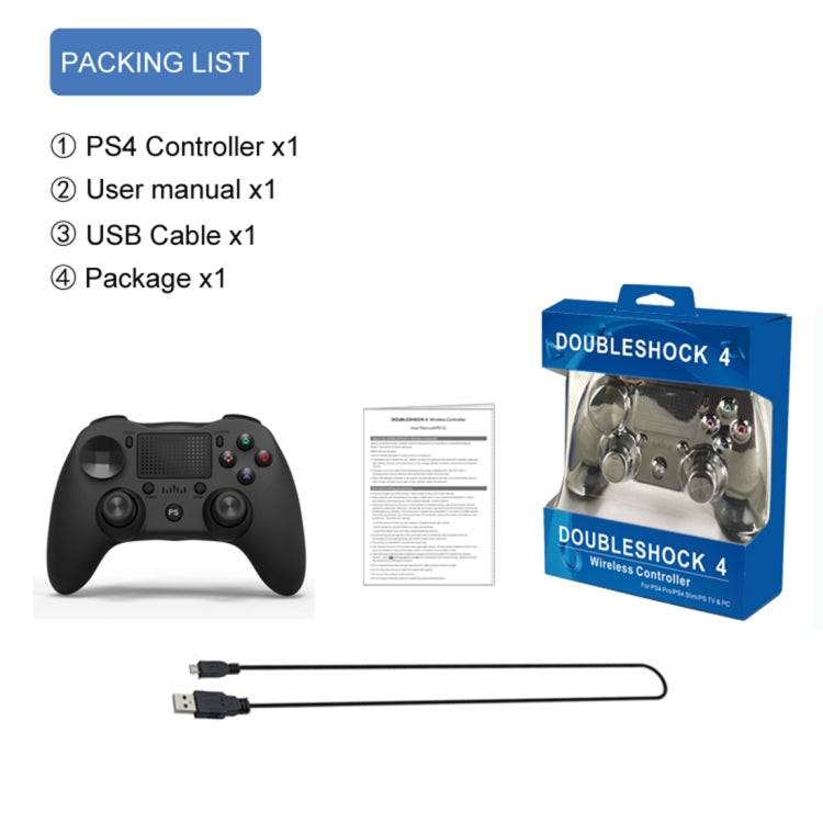 P912 Wireless Bluetooth Game Handle Controller For PS4 / PC (Black)