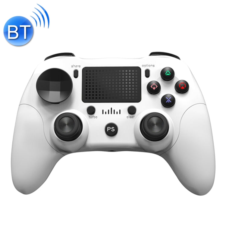 Controlador de manija de Juego Inalámbrico Bluetooth P912 Para PS4 / PC (Blanco)