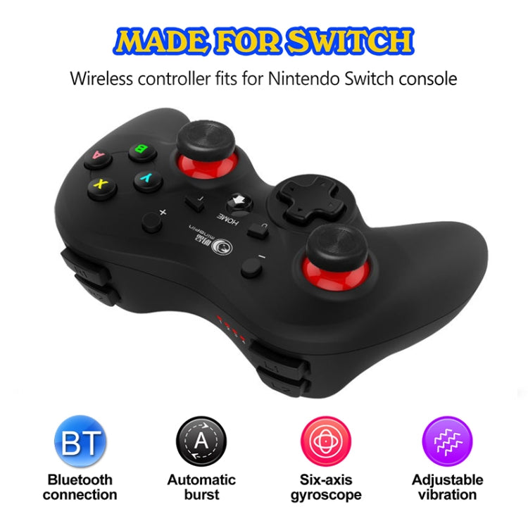 Contrôleur de poignée de jeu sans fil Bluetooth S810 pour Nintendo Switch / Switch Lite / PS3 (noir)