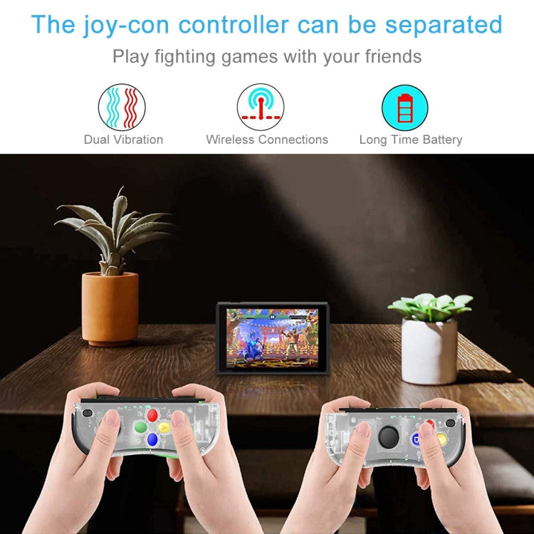 SP-5088ZJ Para Switch Joy-con Controlador de manija de juego Bluetooth GamePad Inalámbrico izquierdo y derecho (Gris Oscuro)