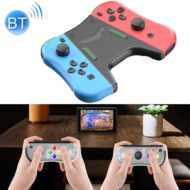 SP-5088ZJ Para Switch Joy-con Controlador de manija de juego Bluetooth GamePad Inalámbrico izquierdo y derecho (Rojo + Azul)
