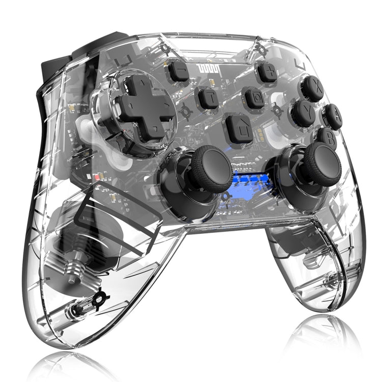 YS01 For Switch Pro Wireless Bluetooth Transparent GamePad Game Handle Controller (Black)