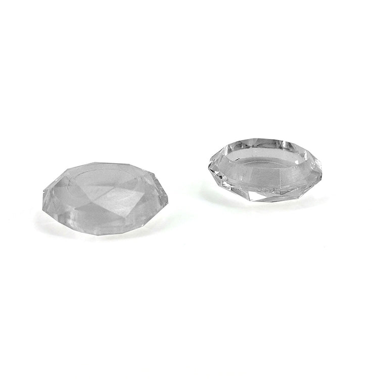 2 Diamond Texture Gaming Grip Caps For PS5 (Clear White)
