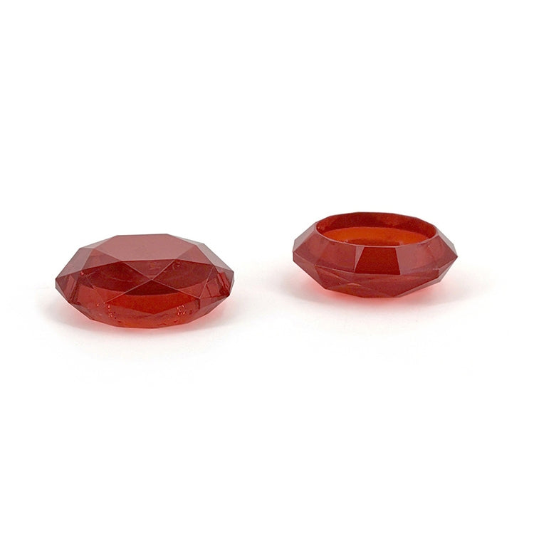 2 capuchons de poignée de jeu à texture diamant pour PS5 (rouge)