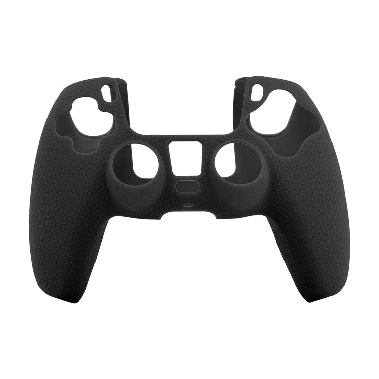 Leather Texture Silicone Protective Case for PS5 (Black)