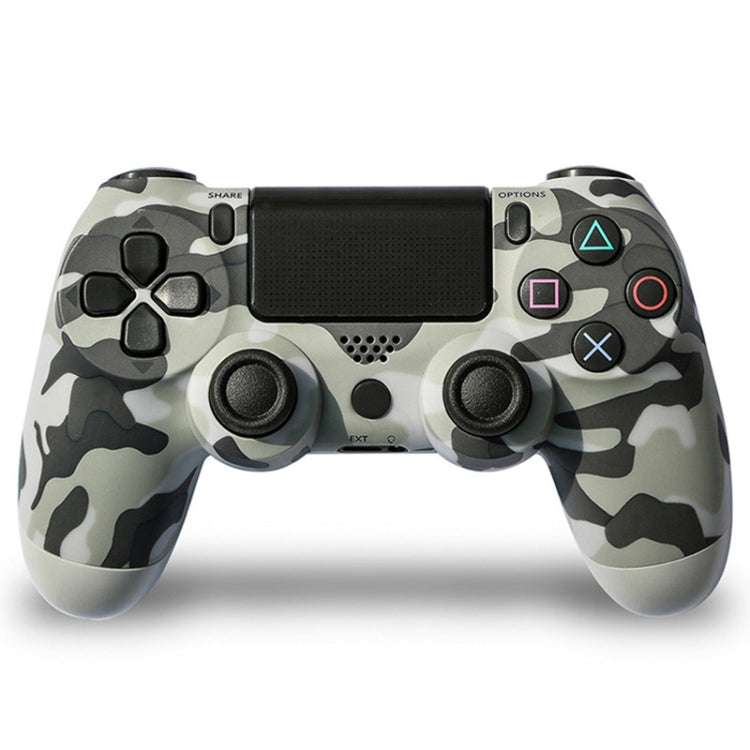 Camouflage Wireless Bluetooth Game Handle Controller with Lamp for PS4 US Version (Grey)
