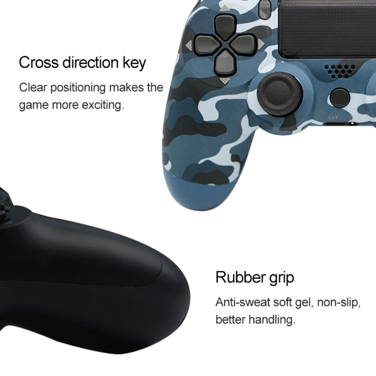 Camouflage Wireless Bluetooth Game Handle Controller with Lamp for PS4 US Version (Grey)