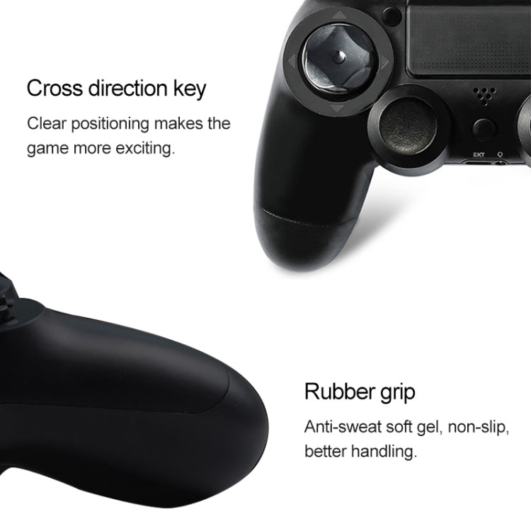 Contrôleur de poignée de jeu Bluetooth sans fil avec lampe pour PS4 version US (noir)