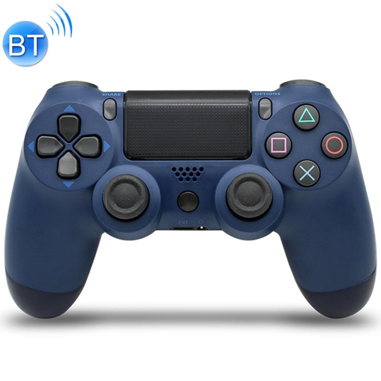 Contrôleur de poignée de jeu Bluetooth sans fil avec lampe pour PS4 version US (bleu foncé)