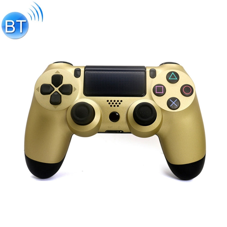 Wireless Bluetooth Game Handle Controller with Lamp for PS4 US Version (Golden)