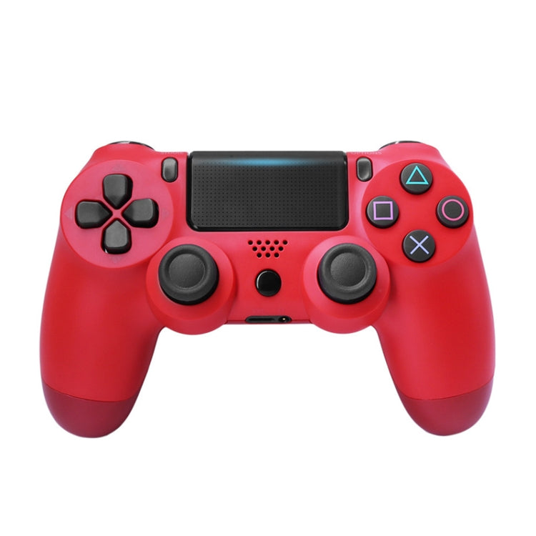 Controlador de mango de Juego Inalámbrico Bluetooth con lámPara Para PS4 Versión de US (Rojo)