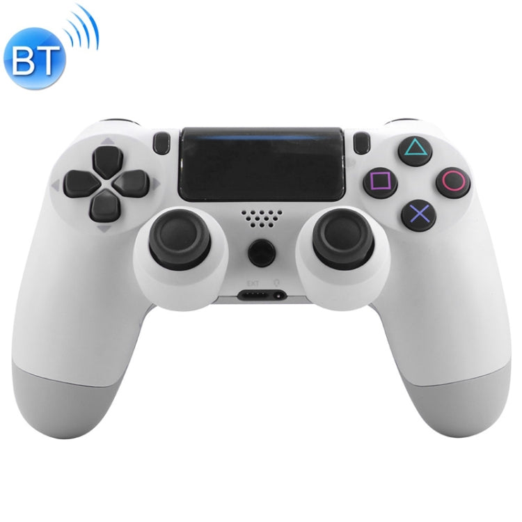 Wireless Bluetooth Game Handle Controller with Lamp for PS4 US Version (White)