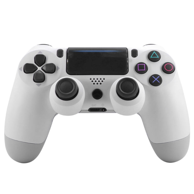 Controlador de mango de Juego Inalámbrico Bluetooth con lámPara Para PS4 Versión de US (Blanco)