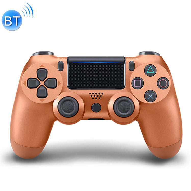 Para PS4 Controlador de Juegos Inalámbrico Bluetooth Gamepad con Luz Versión de la UE (Bronce)