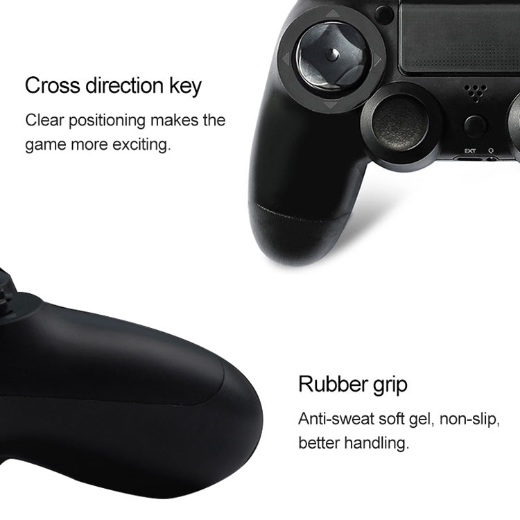 Para PS4 Controlador de Juegos Inalámbrico Bluetooth Gamepad con Luz Versión de la UE (Gris)