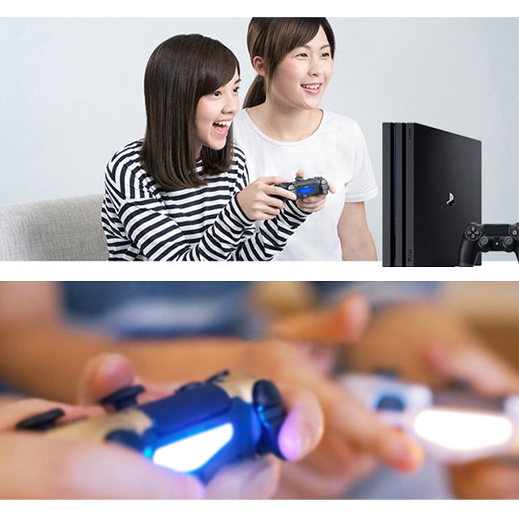Para PS4 Controlador de Juegos Inalámbrico Bluetooth Gamepad con Luz Versión de la UE (Morado)