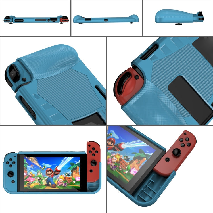Resistencia a la caída de la cáscara Protectora suave de TPU Para el interruptor Nintendo (Azul)
