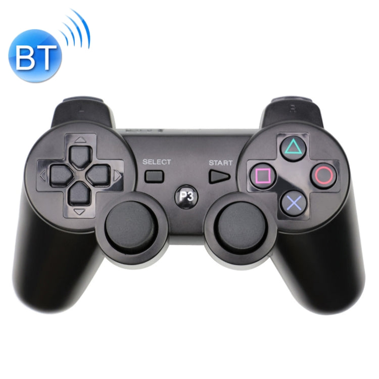 Botón de copo de nieve Inalámbrico Bluetooth Gamepad Controlador de Juego Para PS3 (Negro)
