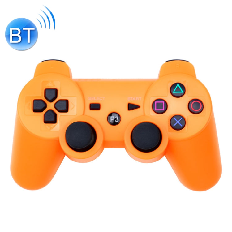 Botón de copo de nieve Inalámbrico Bluetooth Gamepad Controlador de Juego Para PS3 (Naranja)