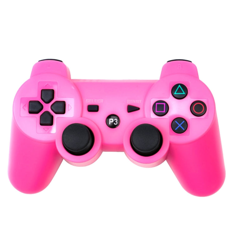 Snowflake Button Wireless Bluetooth Gamepad Game Controller For PS3 (Pink)